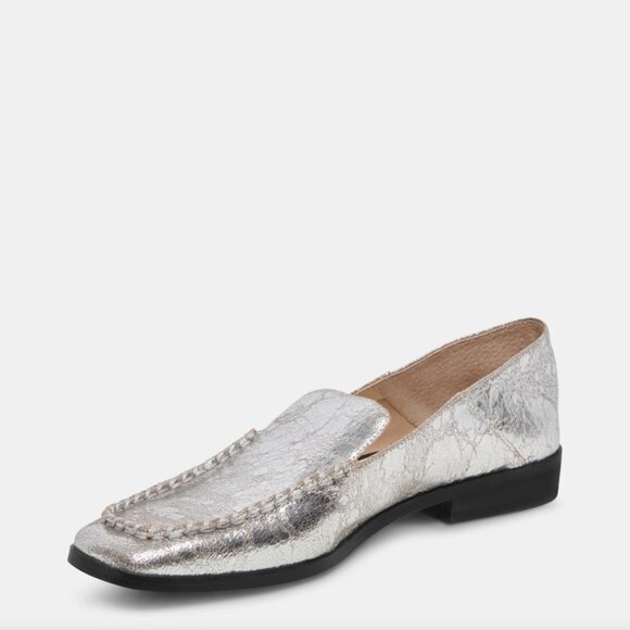 NEW DOLCE VITA Leather Beny Dress Flats in silver for women 825 3t2 - Picture 10 of 17